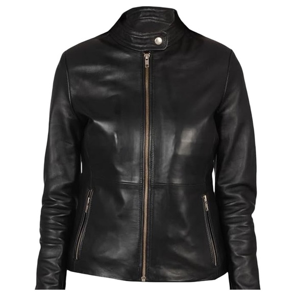 Excelled Leather Jackets & Blazers - EXCELLED • Women’s Black Leather Biker Motorcycle Vintage Jacket
